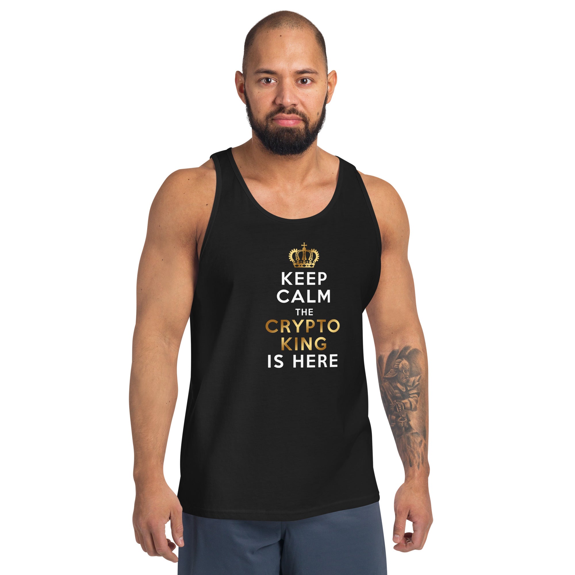 Keep Calm Crypto King Is Here Men Premium Tanktop – ILCA Merchandise