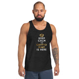 Keep Calm Crypto King Is Here Men Premium Tanktop