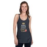 Keep Calm and Kiss A Crypto Diva Premium Women Tanktop