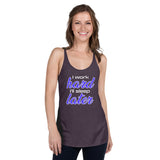 I Work Hard I'll Sleep Later Premium Women Tanktop