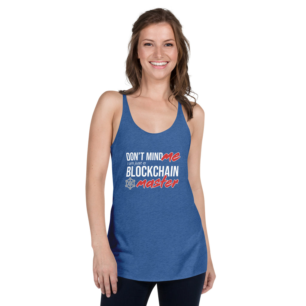 Don't Mind Me I Am Just A Blockchain Master Premium Women Tanktop