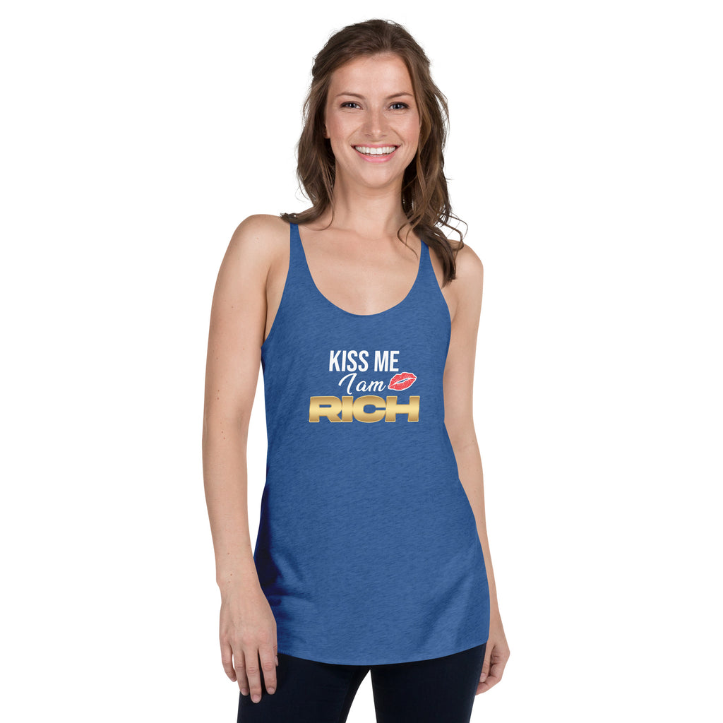 Kiss Me I Am Rich Premium Women Tanktop