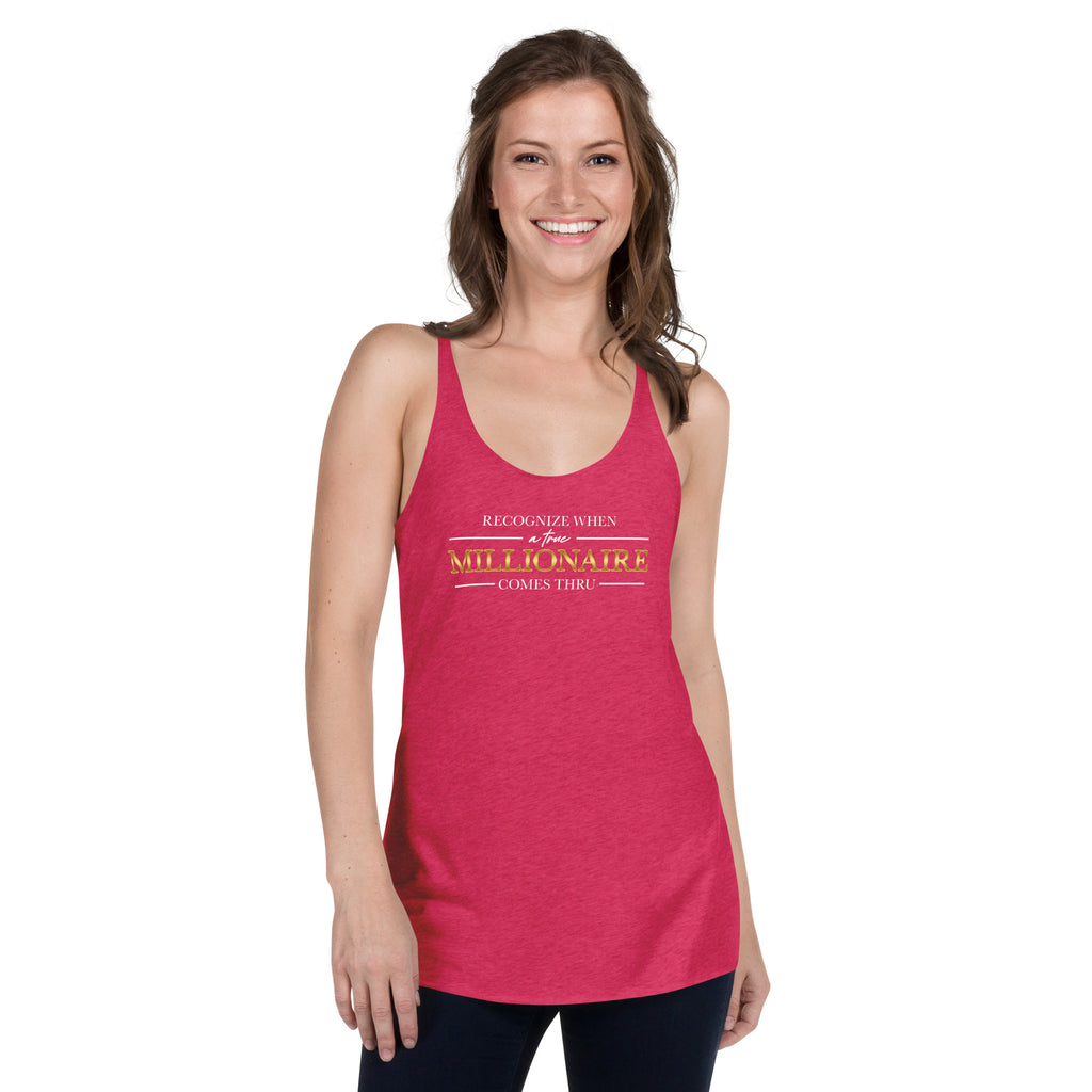 Recognize When A True Millionaire Comes Thru Premium Women Tanktop