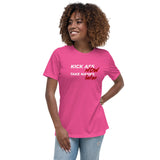 Kick Ass Now Take names Later Premium Women Tees