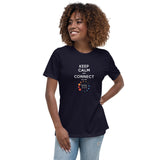 Keep Calm And Connect Premium Women Tees